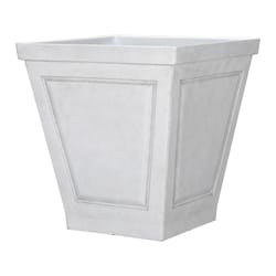 L&G Solutions 16.7 in. H X 16 in. D Polyresin New England Planter White