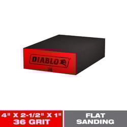Diablo 4 in. L X 2-1/2 in. W X 1 in. 36 Grit Coarse Block Sanding Sponge