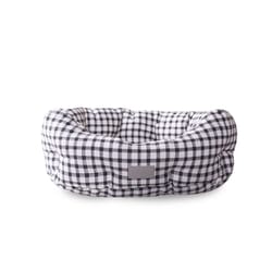 Pet Shop by Fringe Studio Multicolored Canvas Painted Gingham Pet Bed