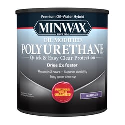 Minwax Water Based Oil-Modified Satin Clear Water-Based Oil-Modified Polyurethane 1 qt