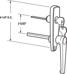 Prime-Line 6 in. W X 3-1/8 in. L Diecast L Handle