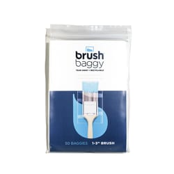 BrushBaggy 3.75 in. W X 6.75 in. L Clear Polypropylene Paint Brush Baggy