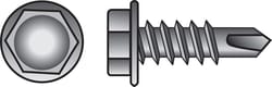 HILLMAN No. 8 Ga. X 1-1/2 in. L Phillips Hex Washer Head Sheet Metal Screws 100 pk