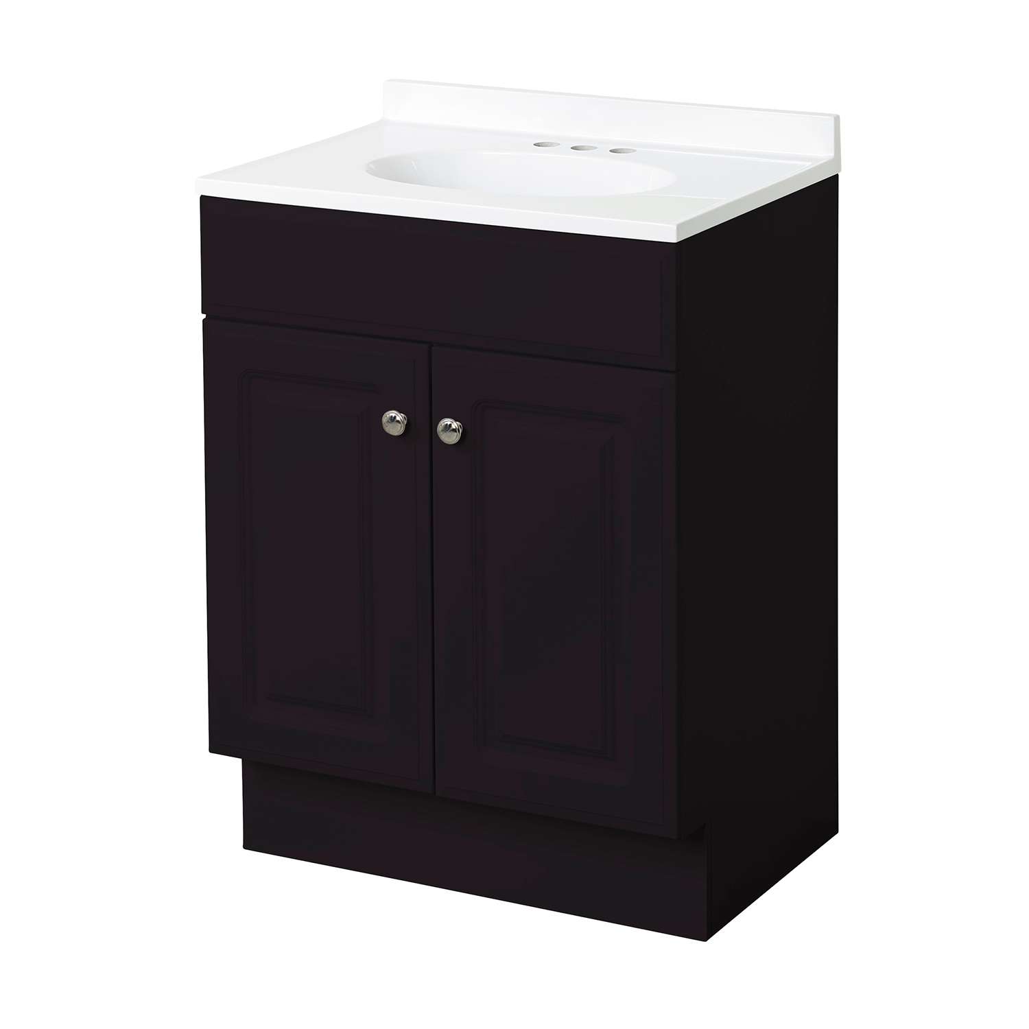 Zenith Products Single Espresso Bathroom Vanity 24 in. W X 18 in. D X