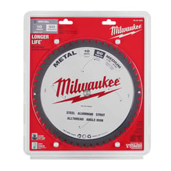 Milwaukee 10 in. D X 5/8 in. Carbide Tipped Circular Saw Blade 50 teeth 1 pk