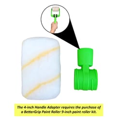 BetterGrip Paint Roller 4 in. W Adjustable Paint Roller Frame Threaded End