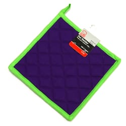 Chef Craft Purple and Green Cotton Pot Holder