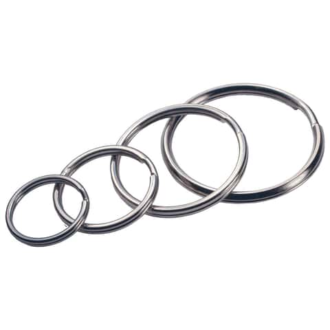 2 pcs Brass/Stainless Steel Lock O Ring Key Ring Loop Quick Release Keychain  Loop Split