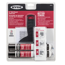 Hyde Better Finish 4 in. L X 4 in. W Reinforced Aluminum White Self Adhesive Wall Repair Kit
