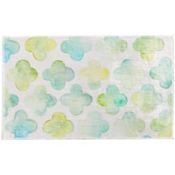 Cozy Living 33 in. W X 21 in. L Multi-color Clover Polyester Accent Rug