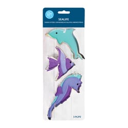R&M International Corp International Sealife Cookie Cutter Set Silver 3 pc