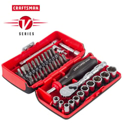 Craftsman V-Series 1/4 in. drive Metric 6 Point Socket and Tool Set 38 pc
