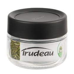 Trudeau Black/Clear Glass/Plastic Spice Bottle 2.9 oz