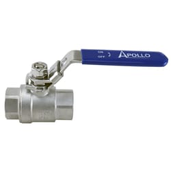 Apollo 96F Series 1/2 in. Stainless Steel FNPT Ball Valve Full Port Locking Lever For Water