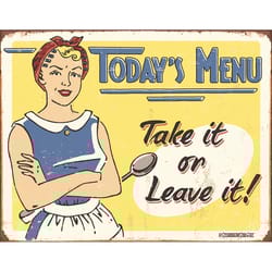 Desperate Enterprises 16 in. L Multicolored Tin Schonberg - Today's Menu Wall Decor Sign