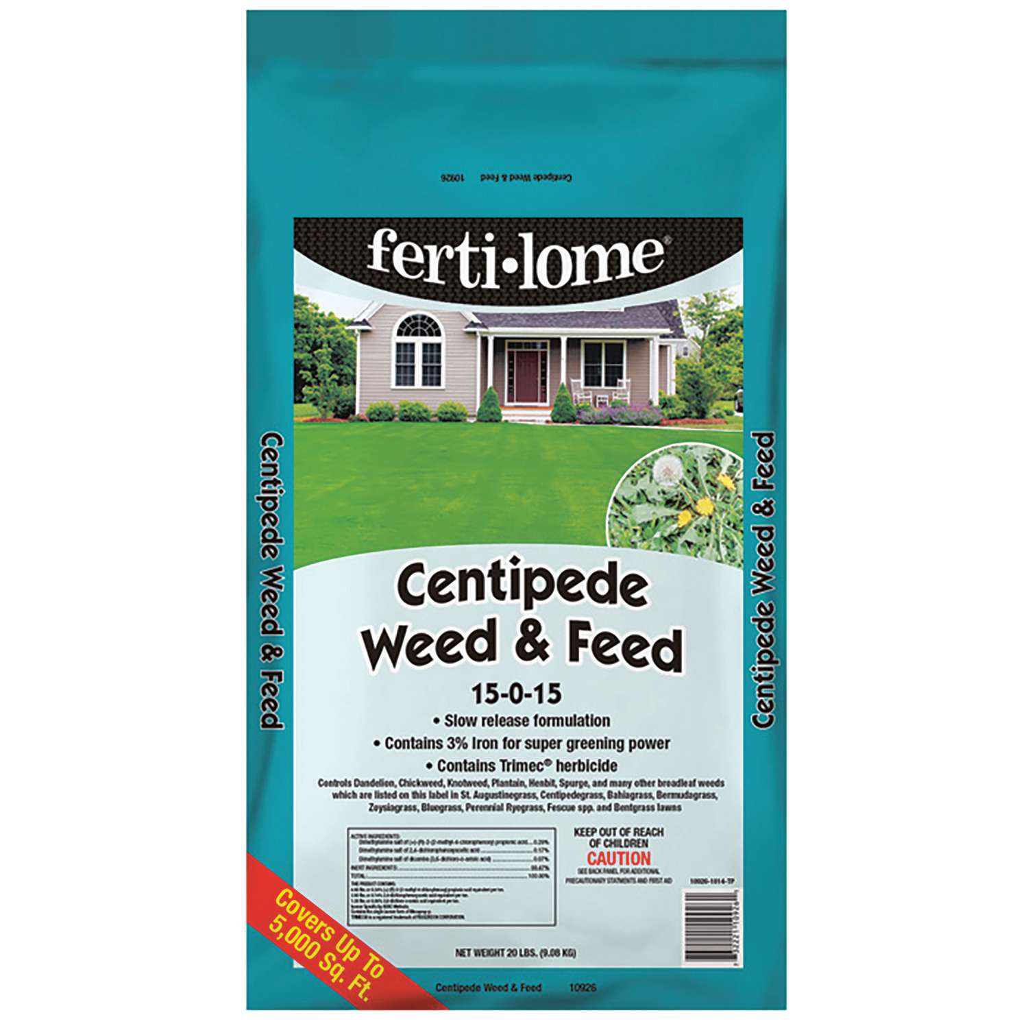 Ferti-lome Weed & Feed 15-0-15 Lawn Fertilizer 5000 Sq. Ft. For 