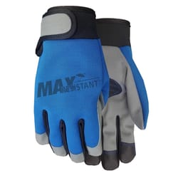 Midwest Quality Gloves Max Resistant M Synthetic Leather Blue Gloves