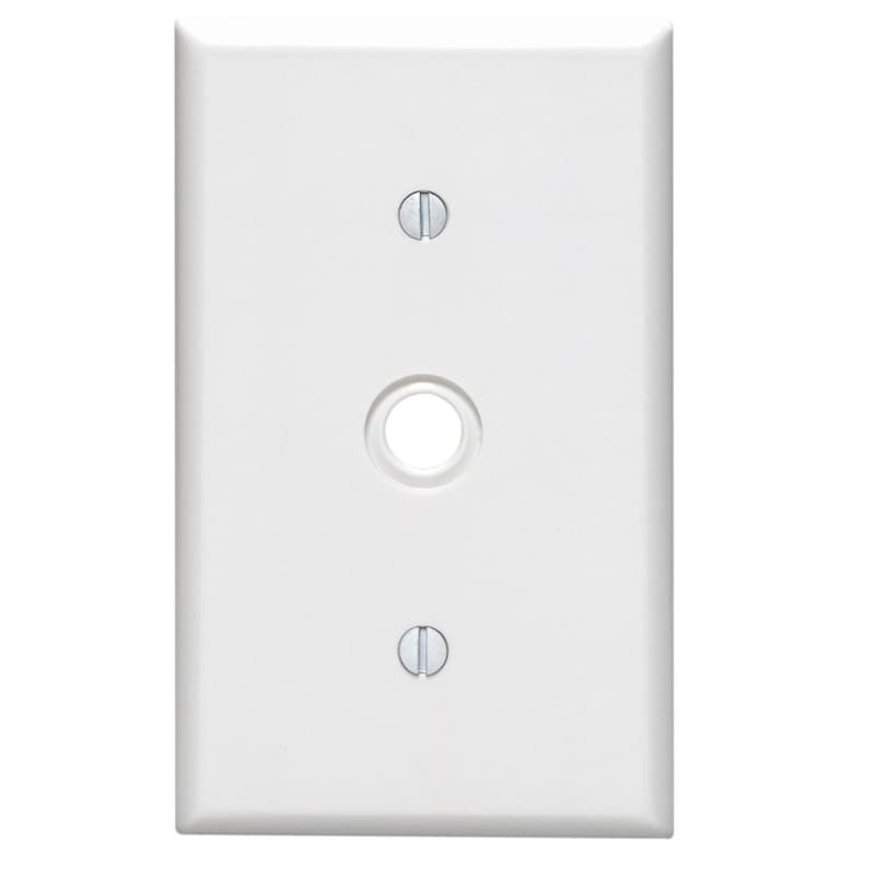 Leviton White 1 gang Plastic Cable/Telco Wall Plate 1 pk - 001-88018-000 - Electrical Switches  sku 001-88018-000