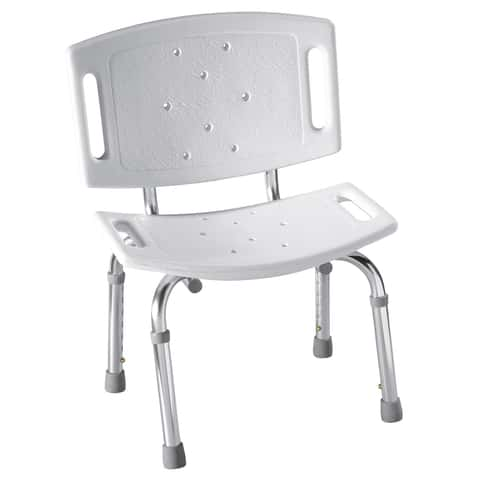 Moen Home Care Chrome White Tub and Shower Chair Plastic 21 H X