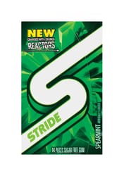 Stride with Crunch Reactors Sugar Free Spearmint Chewing Gum 14 pc