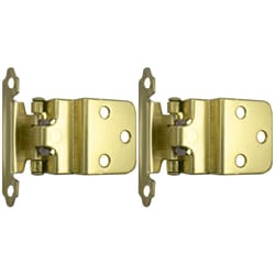 Laurey 1-1/2 in. W X 2-3/4 in. L Polished Brass Gold Steel Self-Closing Hinge 2 pk