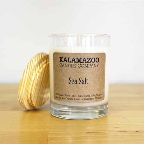 Soy Wax Candle In A Clear Glass Jar