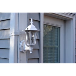 MAXSA Innovations Motion-Sensing LED White Outdoor Light Fixture Battery Powered