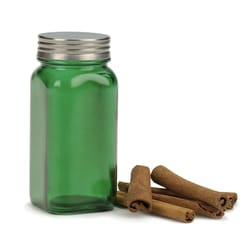 RSVP International Endurance Emerald Glass/Plastic/Stainless Steel Spice Bottle 4 oz