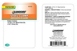 Jandorf 5/8 in. D Steel Cushion Clamp 2 pk