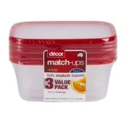 Decor Match-Ups 33.81 oz Clear Food Storage Container Set 3 pk