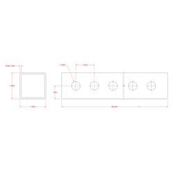 SteelWorks 1-1/2 in. D X 3 ft. L Tube 1 pk