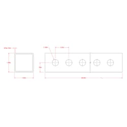 SteelWorks 1-1/2 in. D X 3 ft. L Tube 1 pk