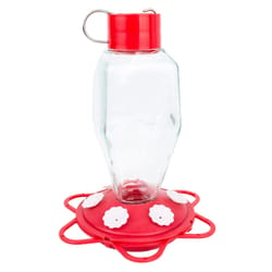 Backyard Essentials Hummingbird 10 oz Glass/Plastic Bottle Nectar Feeder 6 ports