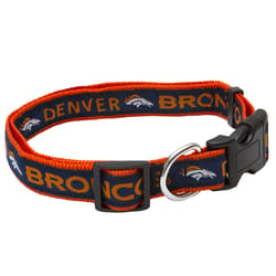 Pets First Team Colors Denver Broncos Nylon Dog Collar Medium