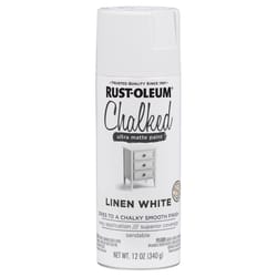 Rust-Oleum Chalked Ultra Matte Linen White Oil-Based Acrylic Sprayable Chalk Paint 12 oz