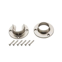 National Hardware 1.31 in. D Satin Nickel Steel Closet Flange Set