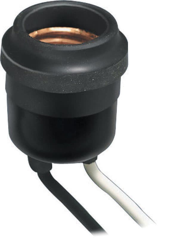 Leviton Aluminum Incandescent Medium Base Keyless Outdoor Socket 1 pk - 00055-000 - Power and Electrical Supplies  sku 00055-000