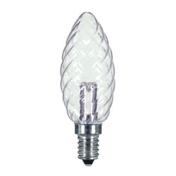 Satco BA9.5 E12 (Candelabra) LED Bulb Warm White 15 Watt Equivalence 1 pk