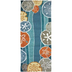 Homefires 26 in. W X 60 in. L Multi-Color Beachcomber Polypropylene Runner Rug