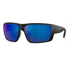 Native Griz Unisex Matte Black Frame Blue Lens Polarized Sunglasses