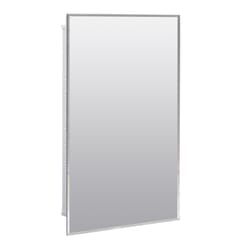 Corner Medicine Cabinet White Hardwood Wall Mount Recessed Mirror