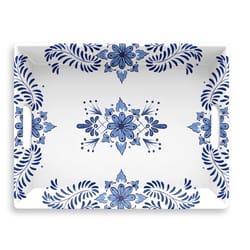 TarHong Blue/White Melamine Cobalt Casita Serve Tray 1 pc