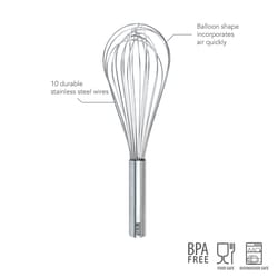 Tovolo Silver Stainless Steel Whip Whisk