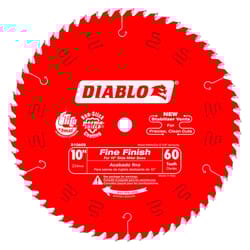 Diablo 10 in. D X 5/8 in. Fine Finish TiCo Hi-Density Carbide Circular Saw Blade 60 teeth 1 pk