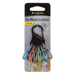 Nite Ize KeyRack Locker 2 in. D Stainless Steel Black Carabiner Key Chain