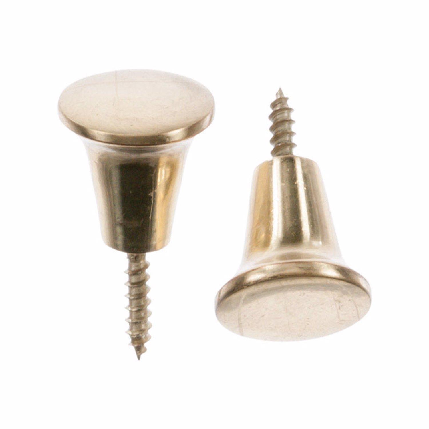Ace Decorative Round Furniture Knob 5/8 in. D 1 in. Brass 2 pk - 01-3640-120 - Cabinet Hardware  sku 01-3640-120