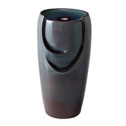 Glitzhome Ceramic Turquoise 29.25 in. H Fountain