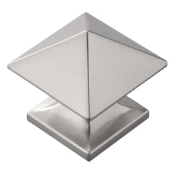 Hickory Hardware Studio Contemporary Square Cabinet Knob 1-1/4 in. D 1.25 in. Satin Nickel 1 pk