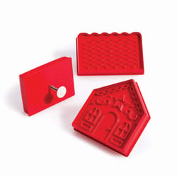 King Arthur Baking Company 3-D Gingerbread Cookie Cutter Set Red/White 3 pc