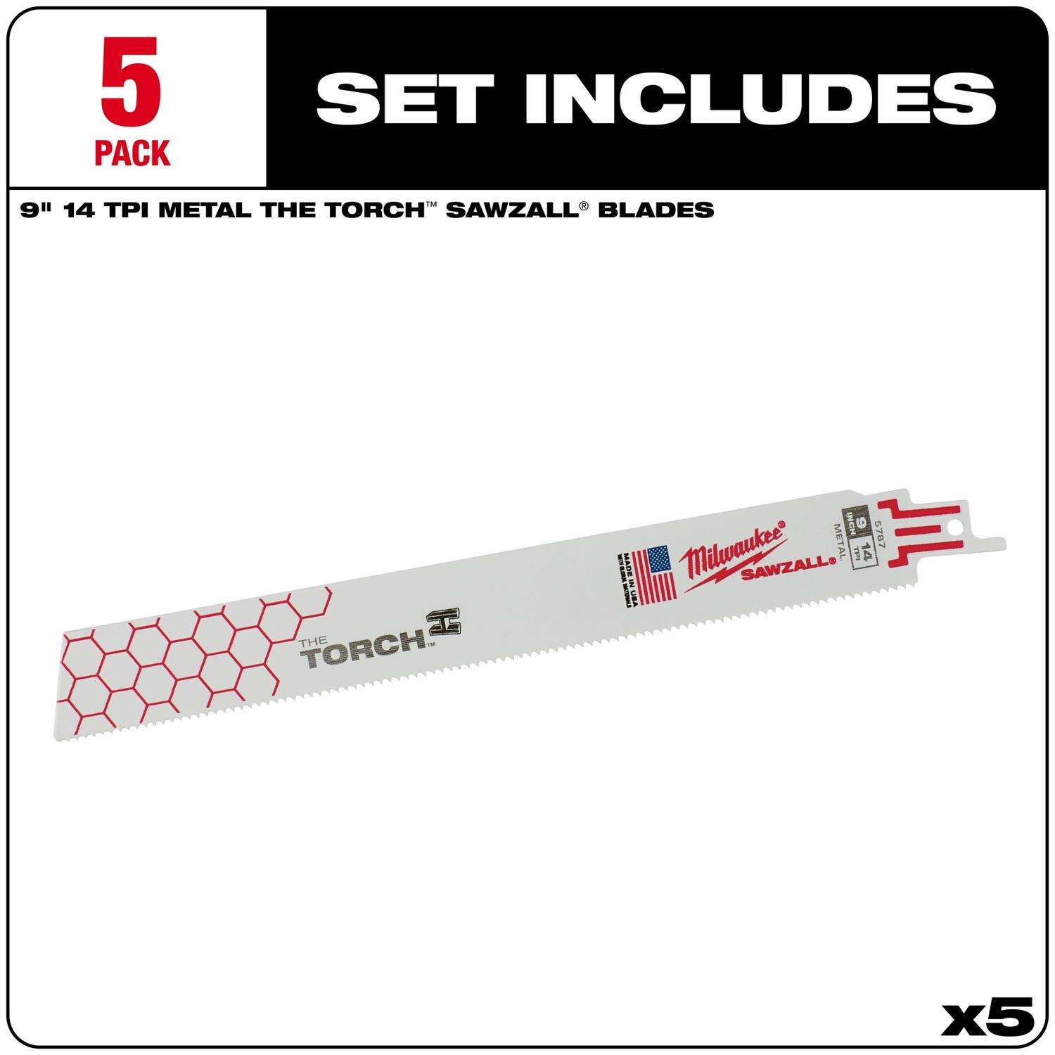 Milwaukee The Torch in. Bi-Metal Reciprocating Saw Blade 14 TPI pk  Ace Hardware